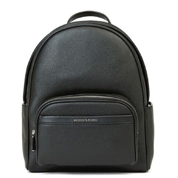 Michael Kors Bex Medium Pebbled Leather Backpack bag, travel bag Black silver - Picture 10 of 14